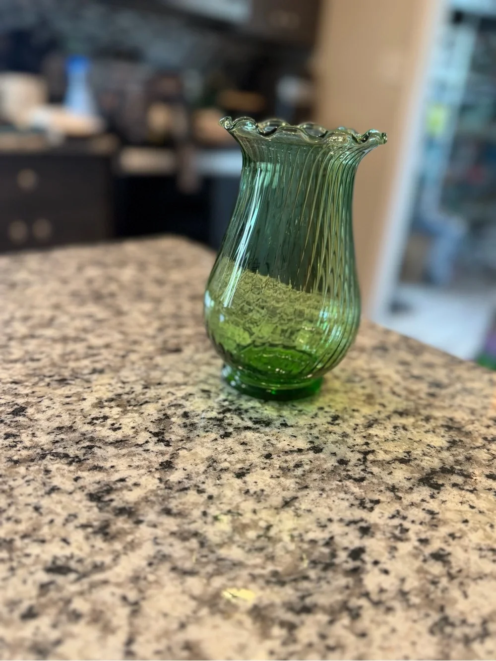 Green Decorative Glass Vase